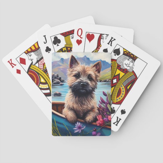 Caïro Terrier op een peddel: een Schilderachtig av Pokerkaarten (Achterkant)