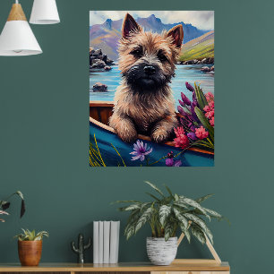 Caïro Terrier op een peddel: een Schilderachtig av Poster