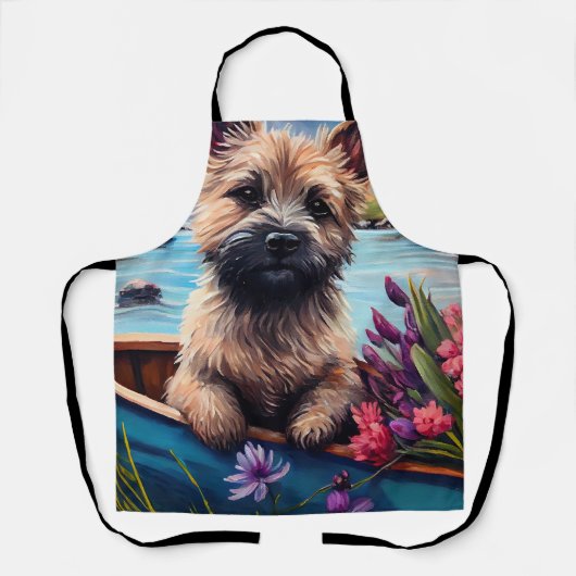 Caïro Terrier op een peddel: een Schilderachtig av Schort (Voorkant)