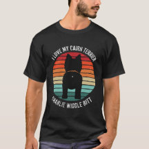 Caïro Terrier Retro Sunset Dog Butt T-Shirt