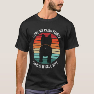 Caïro Terrier Retro Sunset Dog Butt T-Shirt