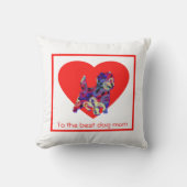 Caïro Terrier Silhouette Dog RedHeart Moederdag Kussen (Voorkant)