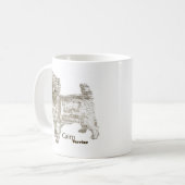 Caïro Terrier — TypoDoggies Koffiemok (Voorkant links)