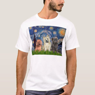 Caïro Terriers (drie) - Sterrennacht T-shirt