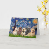 Caïro Terriers (Vijf) - Sterrennacht Kaart (Gele Bloem)