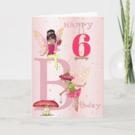 Caïro Theme Girl Dark Hair Pink Child Age Birthday Kaart