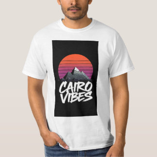 Cairo Vibes Retro Piramides Zonsondergang Aestheti T-shirt