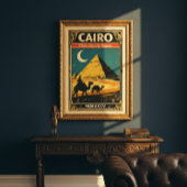 Caïro Vintage Reisposter – Retro Egypte Piramides Poster