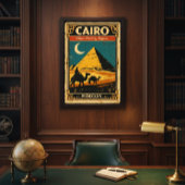 Caïro Vintage Reisposter – Retro Egypte Piramides Poster