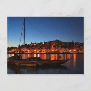 Cais da Ribeira, Porto, Portugal Briefkaart