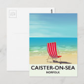 Caister-on-Sea Zeereisposter Briefkaart (Voorkant / Achterkant)