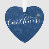 Caithness Heart in Flag, Schotland Ornament (voorkant)