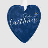 Caithness Heart in Flag, Schotland Ornament (voorkant)