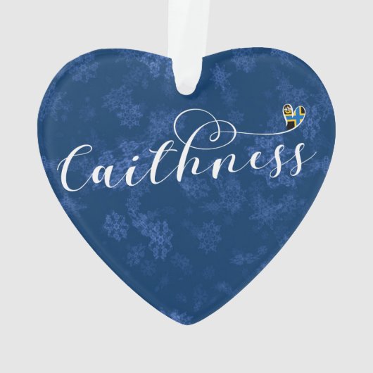 Caithness Heart in Flag, Schotland Ornament (achterkant)