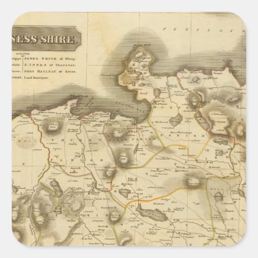 Caithness Shire Vierkante Sticker (Voorkant)