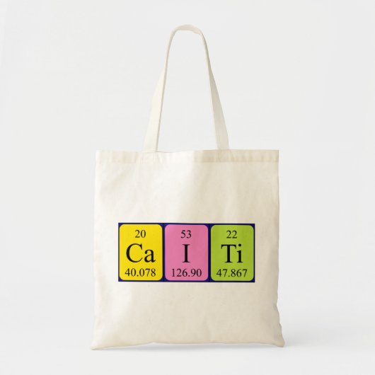 Caïti periodieke table name canvas tas (Voorkant)