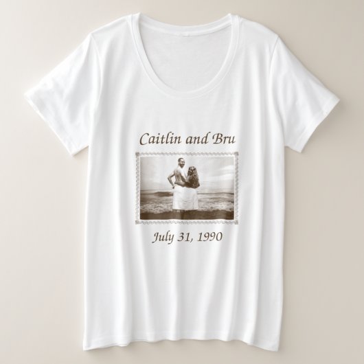 Caitlin and Bru 1990 (Women's Plus) Grote Maat T-shirt (Design voorkant)