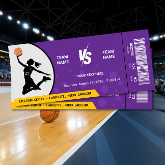 Caitlin Clark Basketball Ticket WNBA #22 Kaart