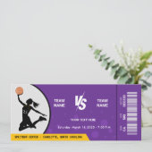 Caitlin Clark Basketball Ticket WNBA #22 Kaart (Staand voorkant)
