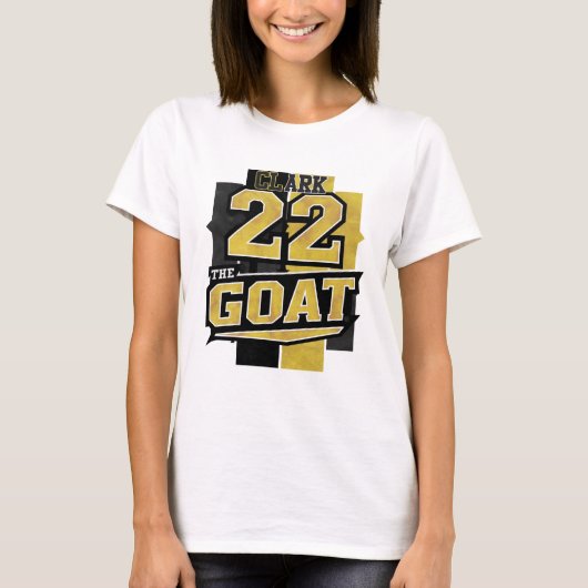 Caitlin Clark GOAT Universiteit van Iowa T-shirt (Voorkant)