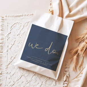 CAITLIN Elegante, edgy Navy en Goud We Do Trouwfee Bedankzakje