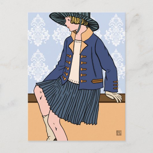 Caitlin in Blue - Briefkaarten (Voorkant)