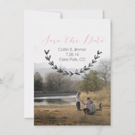 Caitlin & Jimmer Persoonlijk sparen Datum 01 Save The Date (Voorkant)