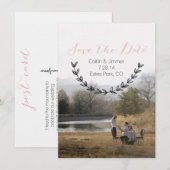 Caitlin & Jimmer Persoonlijk sparen Datum 01 Save The Date (Voorkant / Achterkant)