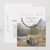 Caitlin & Jimmer Persoonlijk sparen Datum 02 Save The Date (Voorkant / Achterkant)