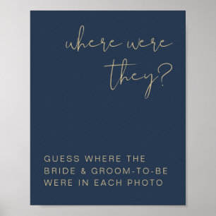 CAITLIN marineblauw en goud Where Were They bord Poster