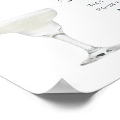 CAITLIN marineblauw modern margarita-bar bord Poster (Hoek)