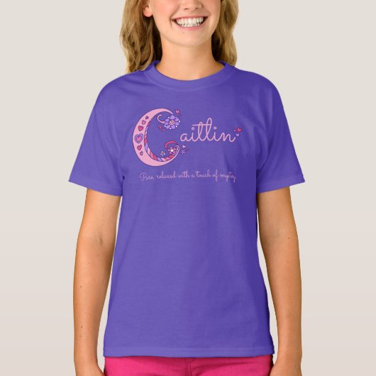 Caitlin meisjes naam en betekenis C monogram shirt (Voorkant)