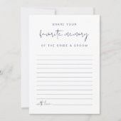 CAITLIN Modern Blauw Fun Favoriet Geheugenspel Kaart (Voorkant)