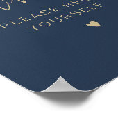 CAITLIN Modern Navy and Gold Drink Bar Poster (Hoek)