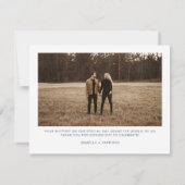 CAITLIN Modern Navy and Gold Photo Hartelijk dank Kaart (Achterkant)