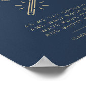 CAITLIN Navy and Gold Let Love Glow Wedding Sign Poster (Hoek)