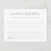 CAITLIN Navy Blue Family Traditions Baby Game Informatiekaartje (Voorkant)