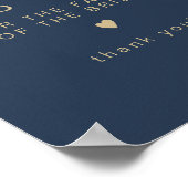 CAITLIN Navy & Gold voorbehouden voor familie van  Poster (Hoek)