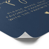CAITLIN Navy & Goud Boho Fooi-pot en Adviesbord Poster (Hoek)