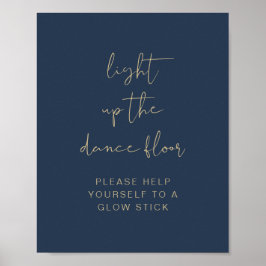 CAITLIN Navy licht de Dance Floor Glow Stick Poster