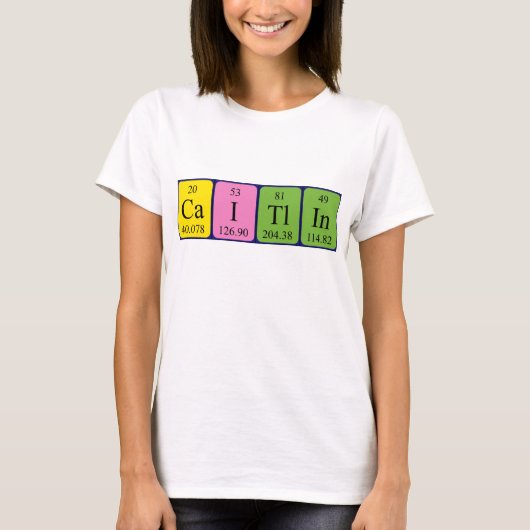 Caitlin periodiek lijstnaam shirt (Voorkant)