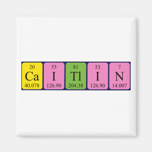 Caitlin periodieke lijstnaam magnet