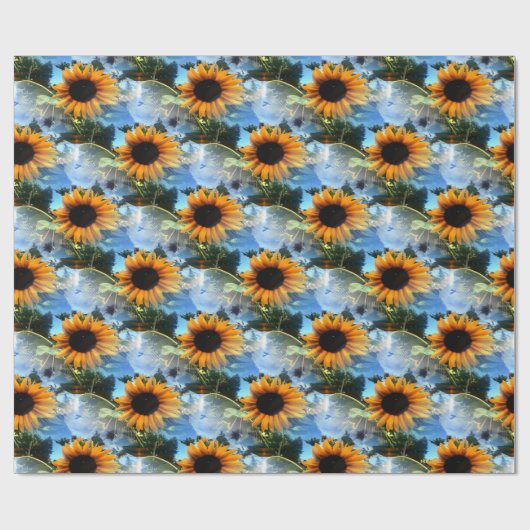 Caitlin's zonnebloemen... cadeaupapier (Vlak)