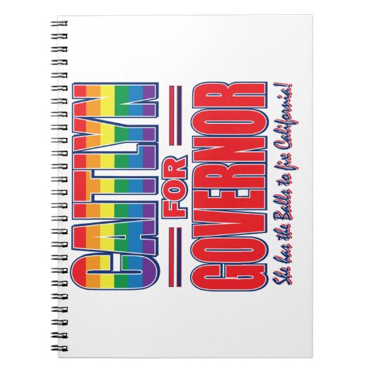 Caitlyn-for-GOV-Gay-Pride-Balls- Notitieboek (Voorkant)