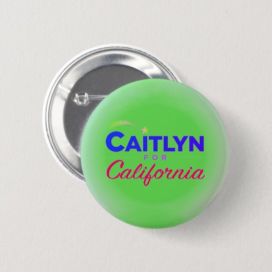 Caitlyn Jenner voor California 2021 Button (Voorkant /achterkant)