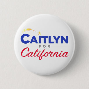 Caitlyn Jenner voor gouverneur Ronde Button 5,7 Cm