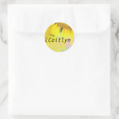 Caitlyn Regenboog Zonnebloemen Naam Stickers (Tas)