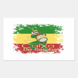 Caixa Batucada Samba Rechthoekige Sticker
