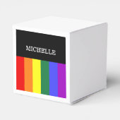 Caixa de Lembrancinhas Orgulho Gay Rainbow Bedankdoosjes (Achterkant)