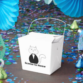 Caixa de presente - Cat, License to Meow Bedankdoosjes